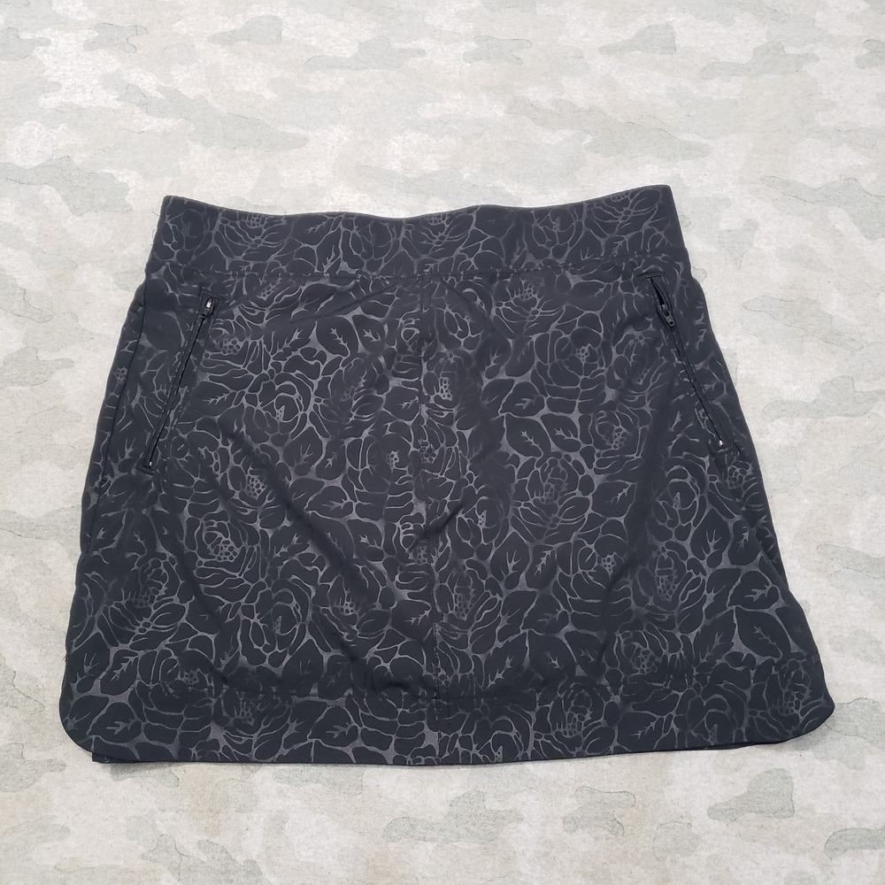 Orvis Skort Womens Large Black Pockets Pull On Golf Tennis Outdoors
